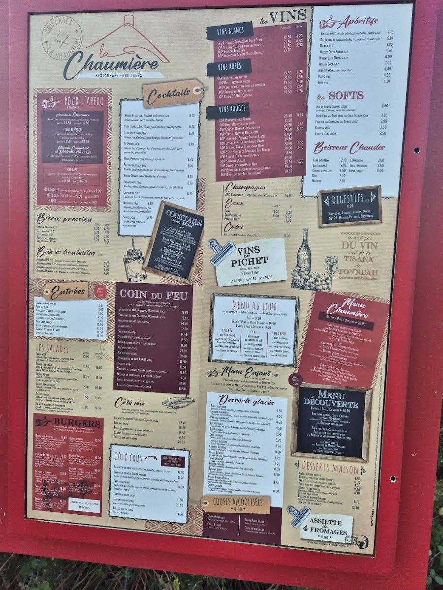 La Chaumière Photo Menu 1