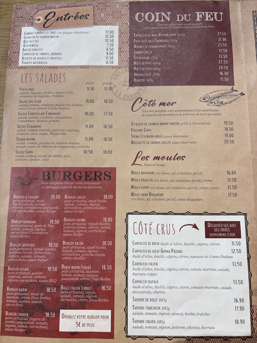 La Chaumière Photo Menu 3
