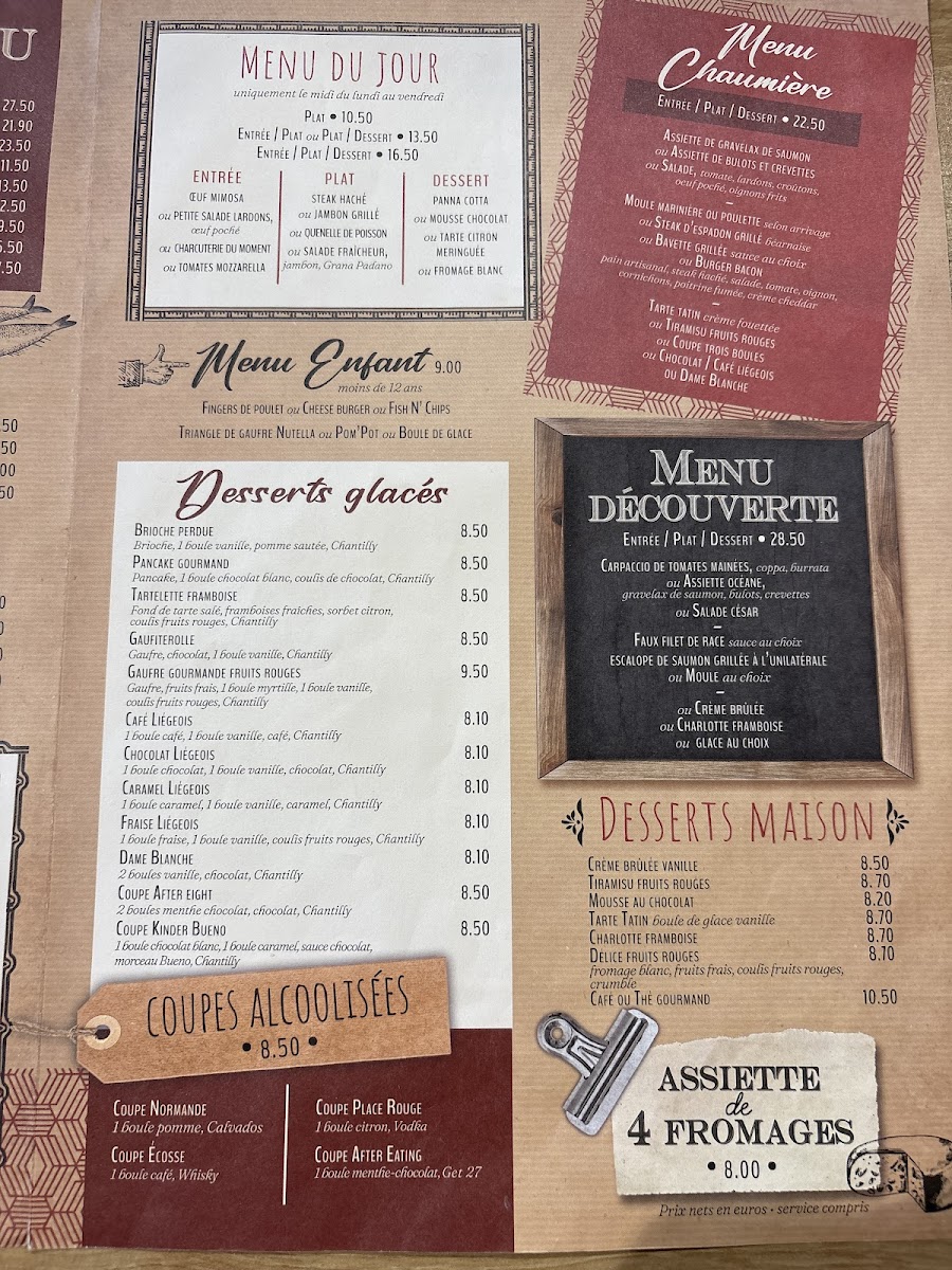 La Chaumière Photo Menu 4