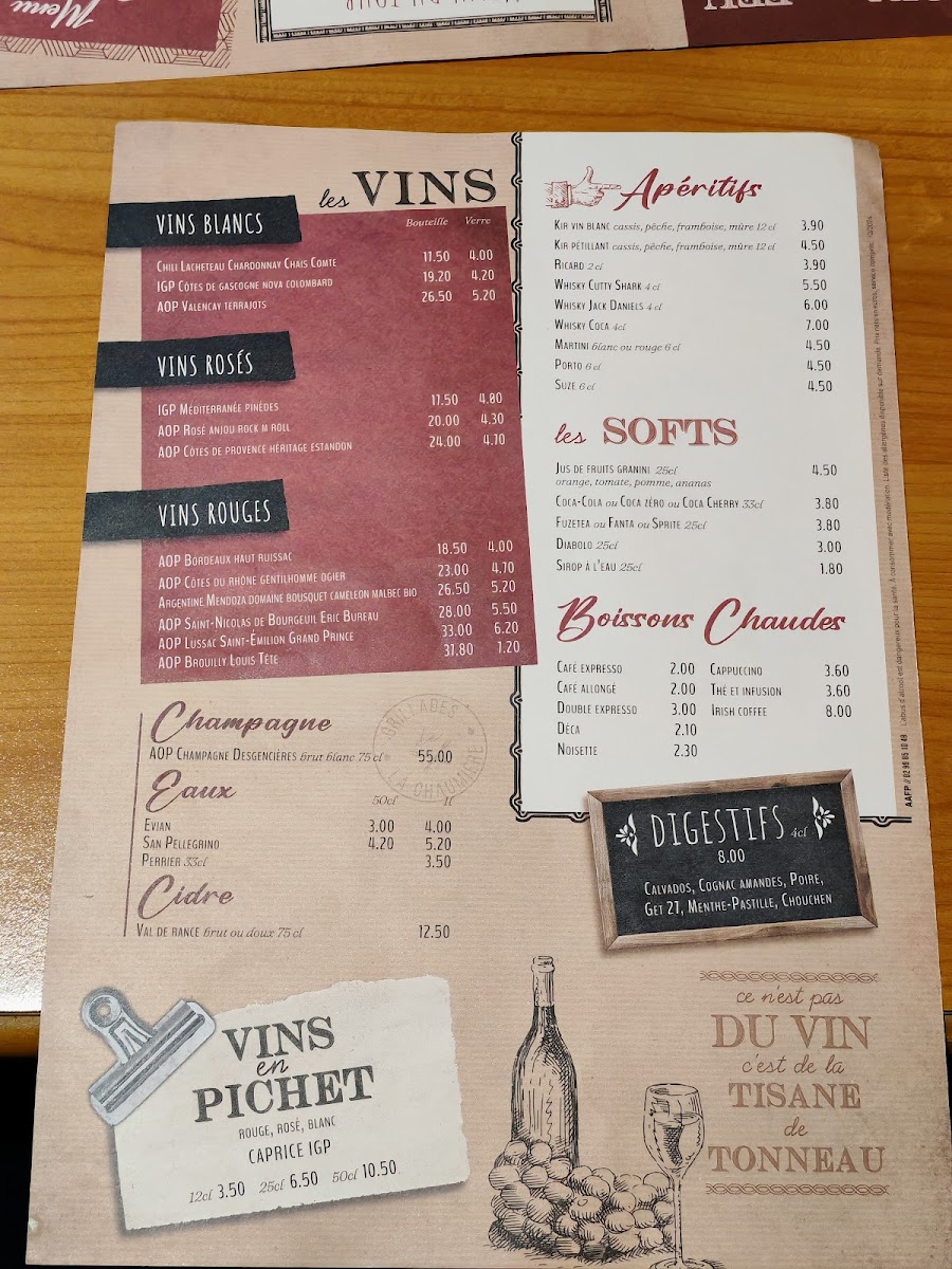 La Chaumière Photo Menu 5