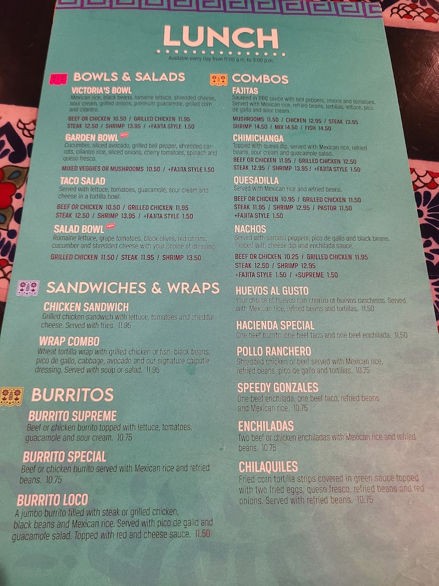 Aztecas Restaurant & Cantina Photo Menu 1