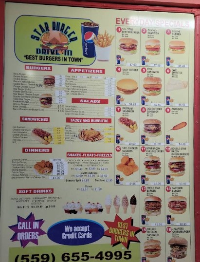 Star Burger Photo Menu 1
