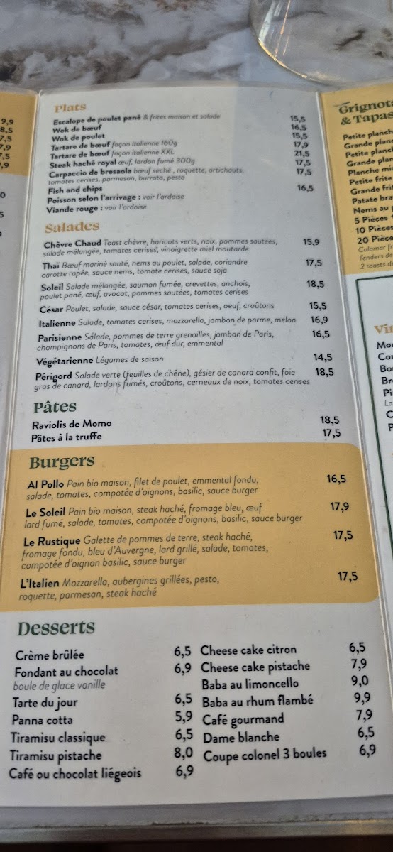 Le Soleil Photo Menu 8