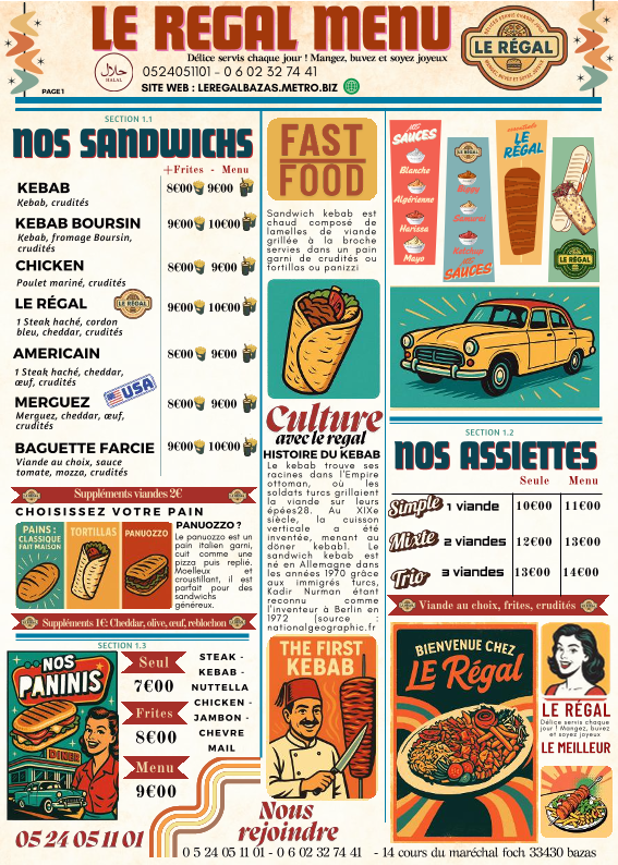 LE REGAL Photo Menu 2
