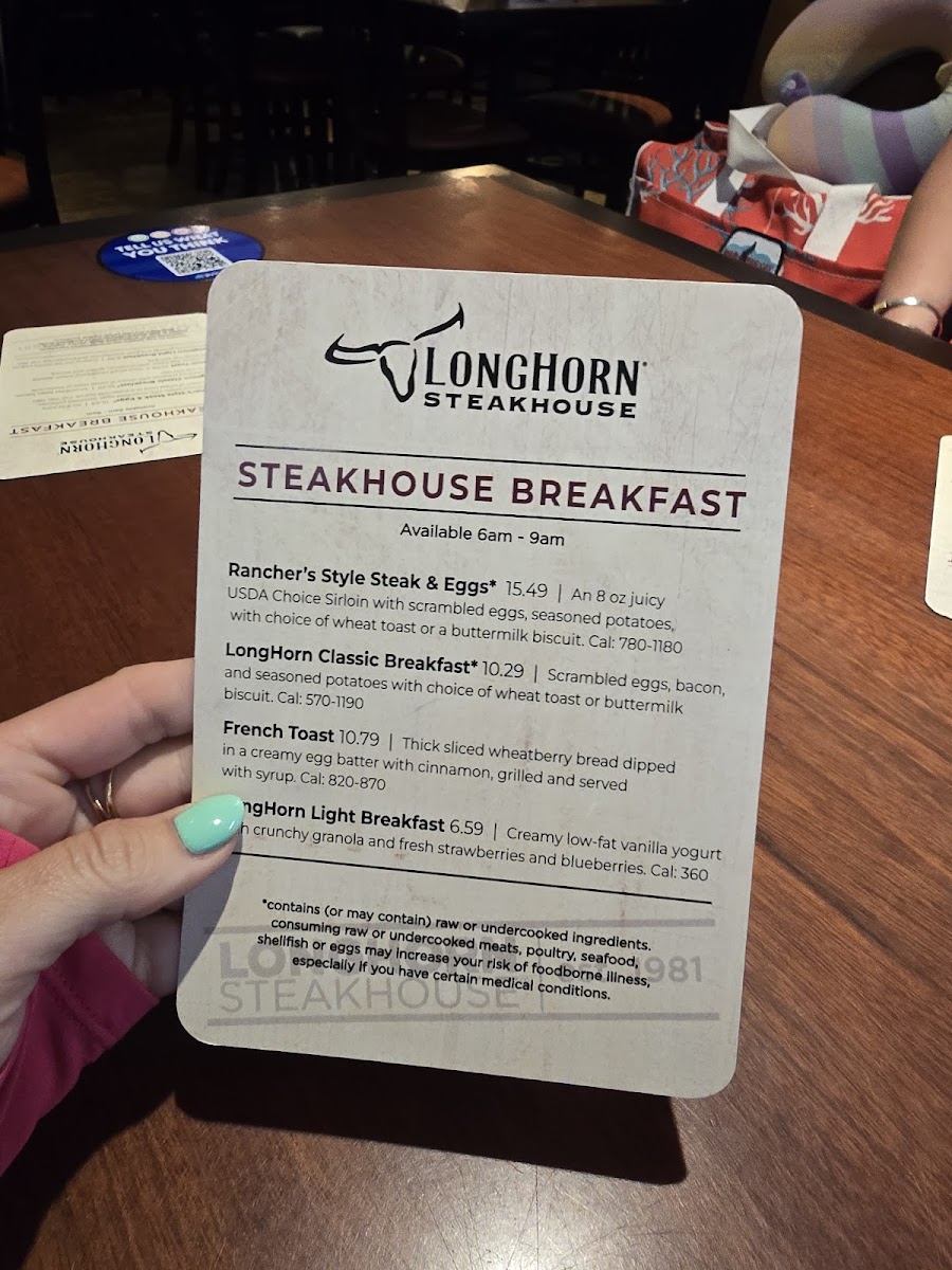 LongHorn Steakhouse Photo Menu 6
