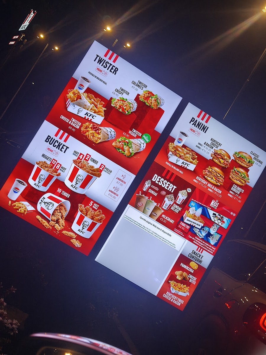 KFC Photo Menu 2