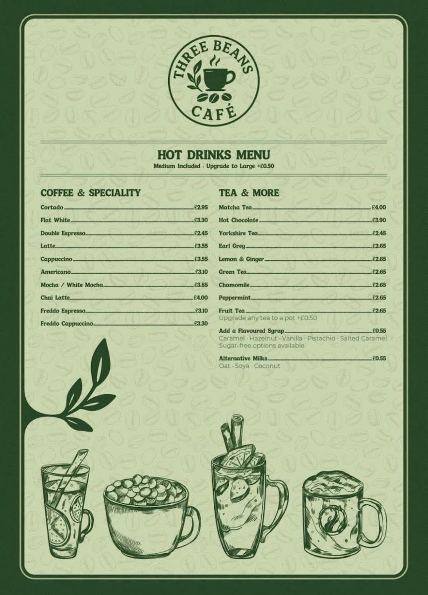 Three Beans Cafe Photo Menu 1
