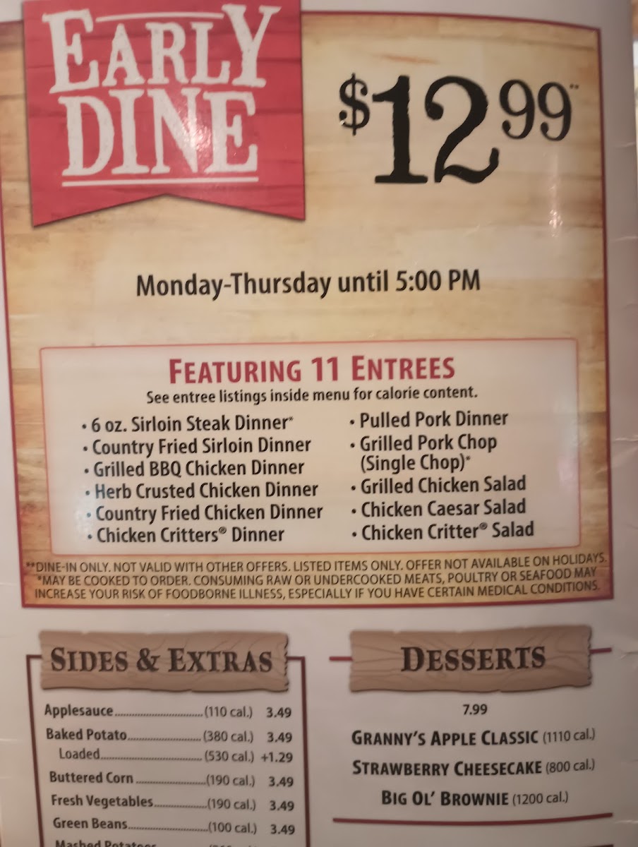 Texas Roadhouse Photo Menu 1