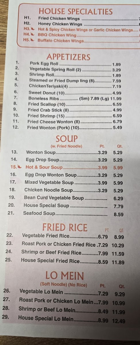 New China Chinese Restaurant Photo Menu 2