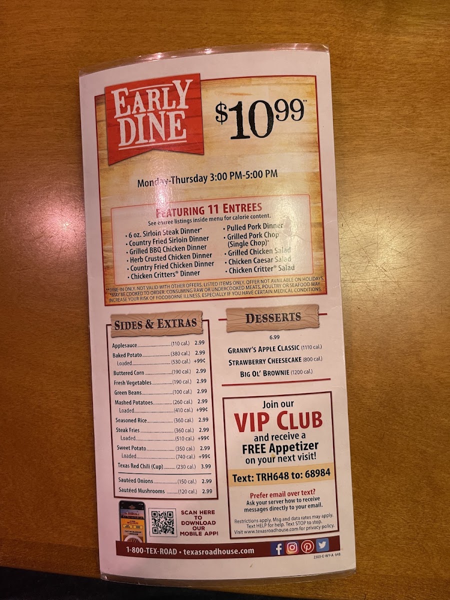 Texas Roadhouse Photo Menu 2