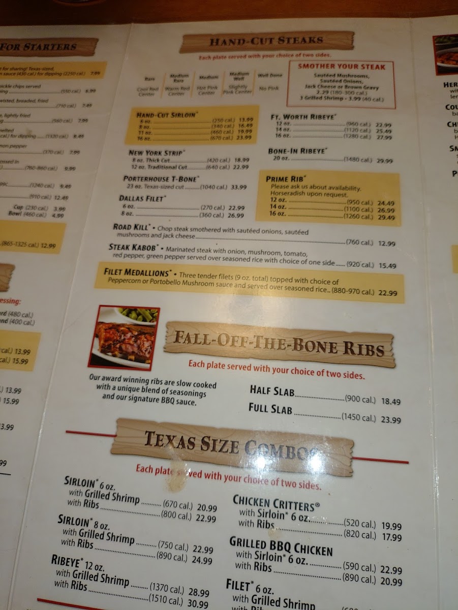 Texas Roadhouse Photo Menu 3