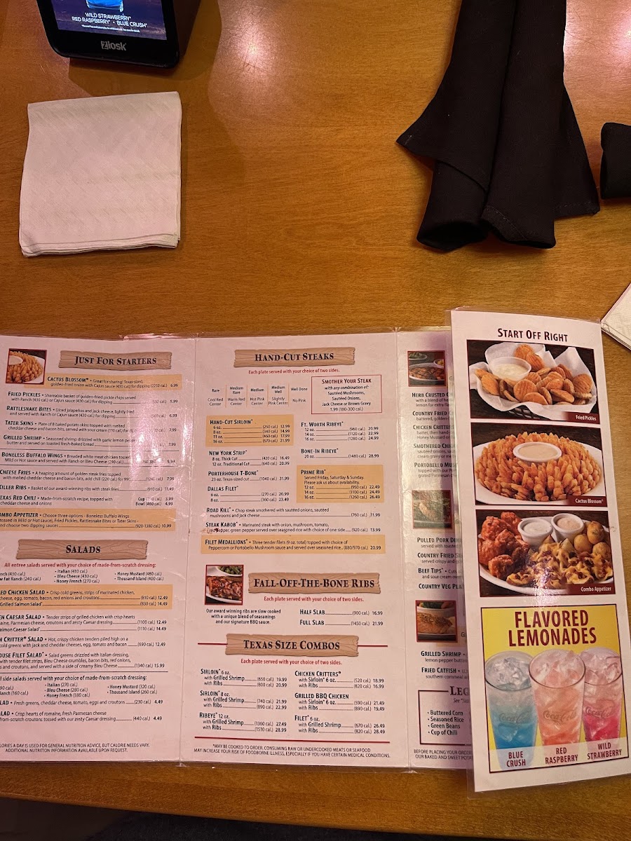Texas Roadhouse Photo Menu 6