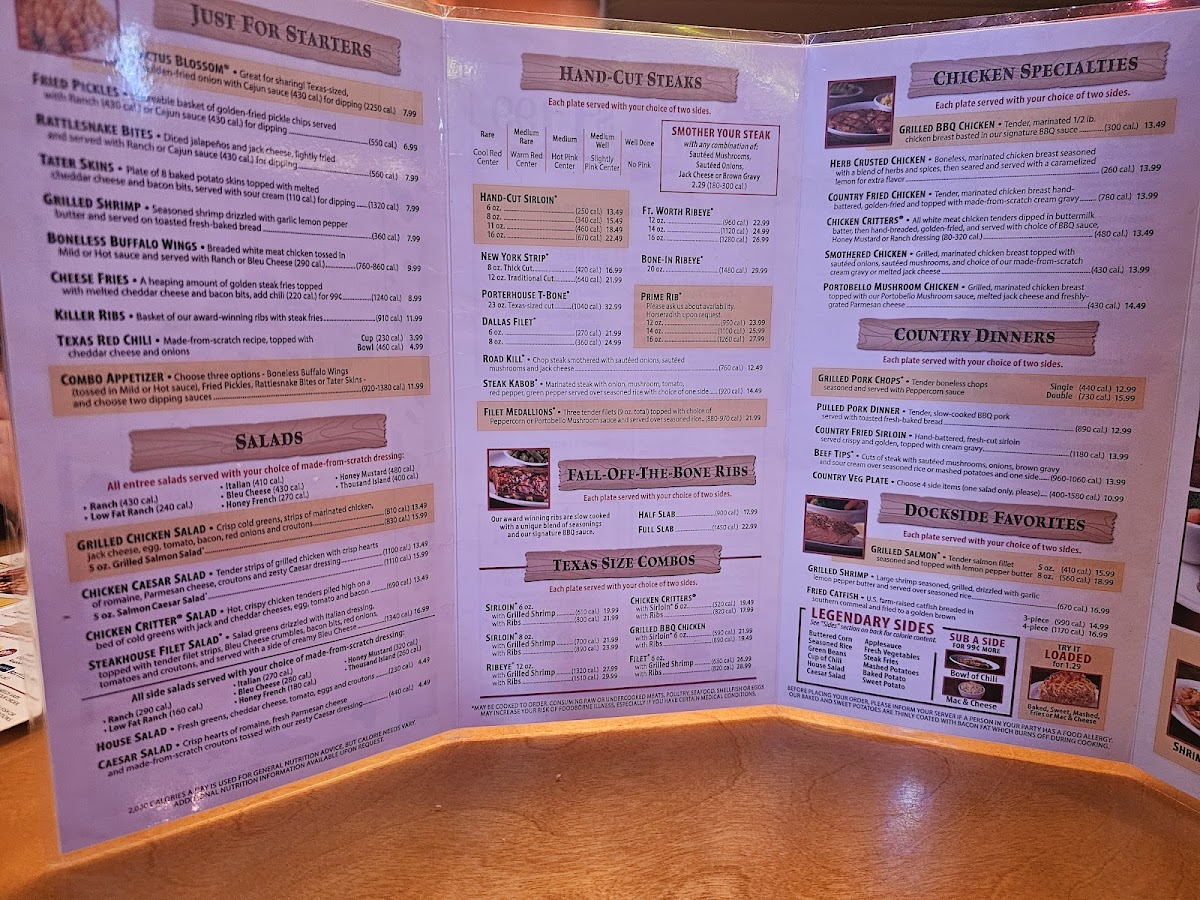 Texas Roadhouse Photo Menu 7