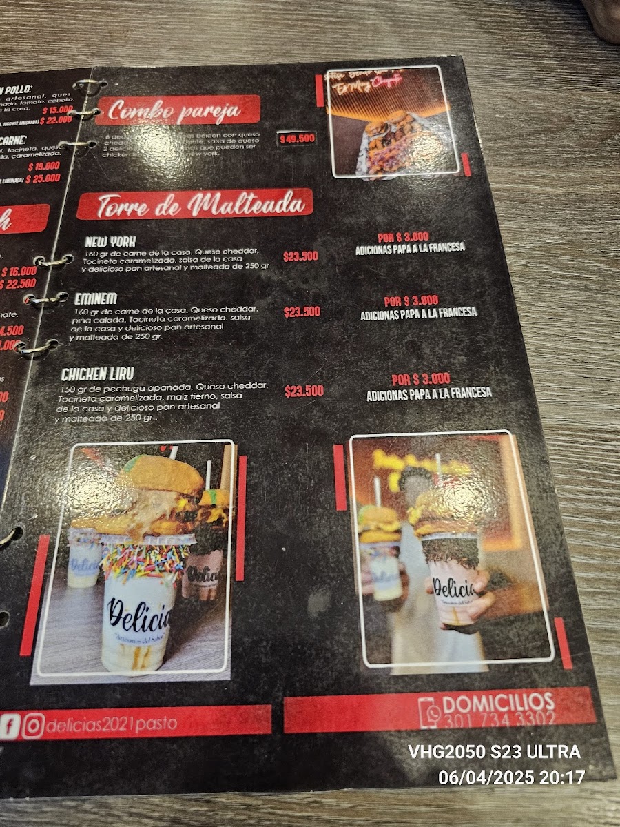 Delicias Photo Menu 3
