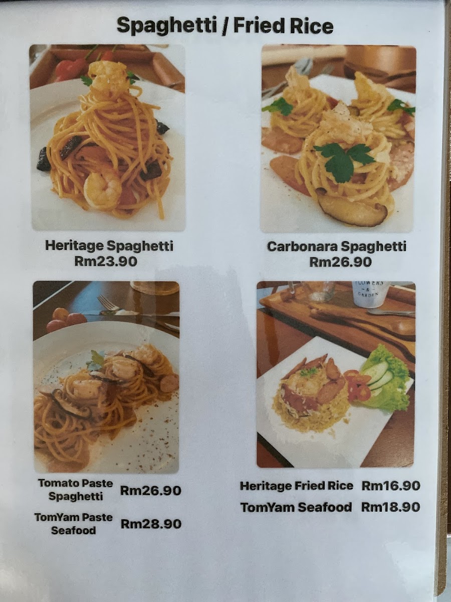 Heritage Cafe Photo Menu 1