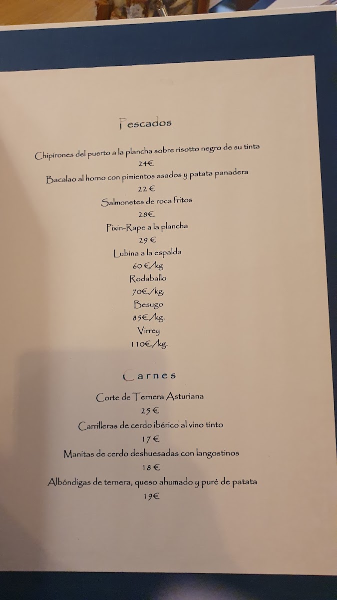 Restaurante El Faro Photo Menu 2