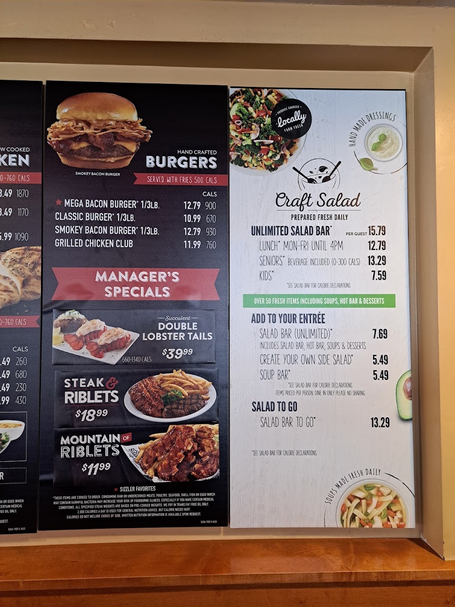 Sizzler Photo Menu 9