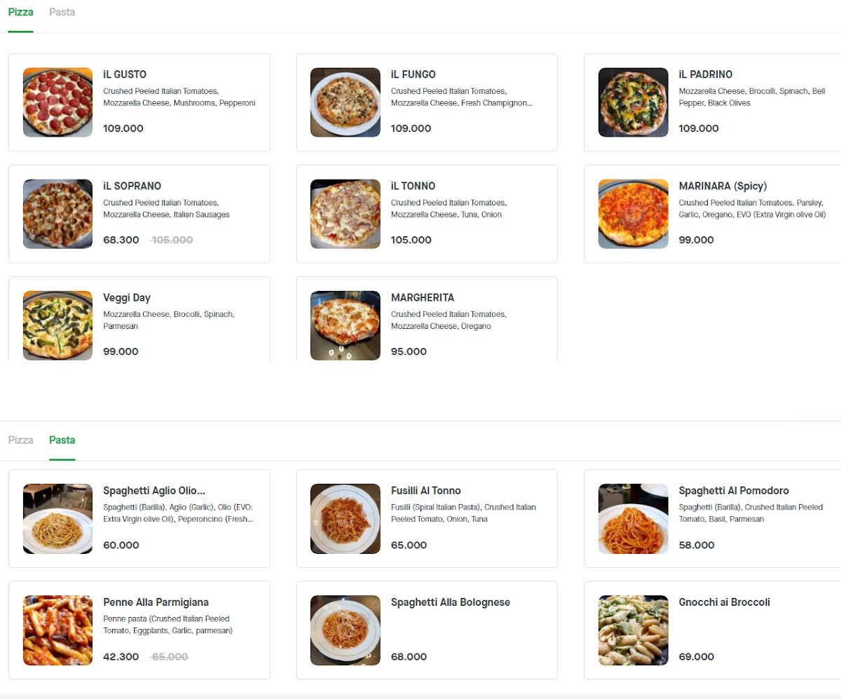 Il gusto Photo Menu 1