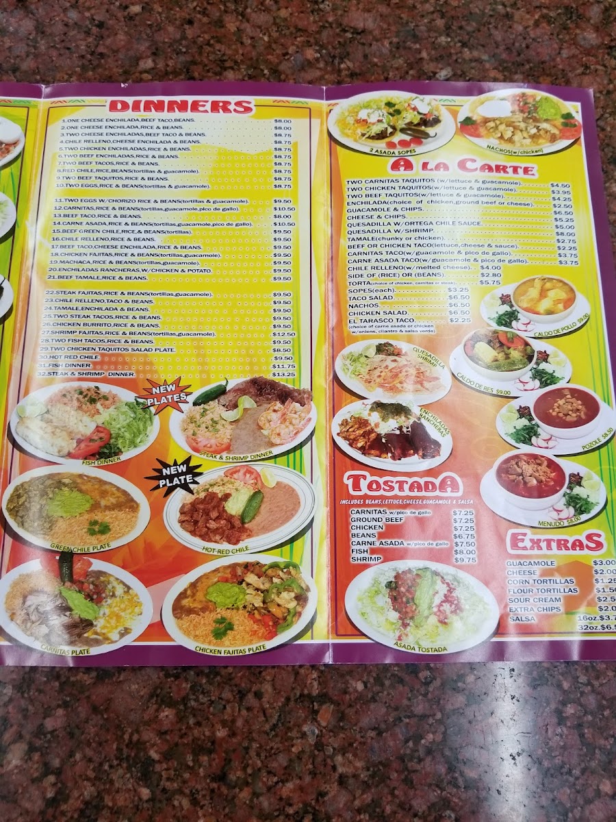 El Tarasco Photo Menu 5