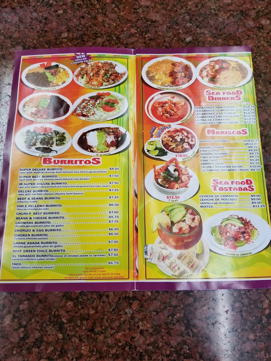 El Tarasco Photo Menu 7