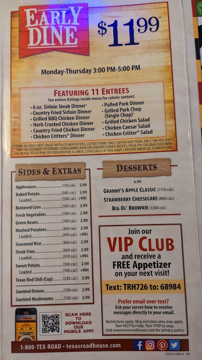 Texas Roadhouse Photo Menu 3