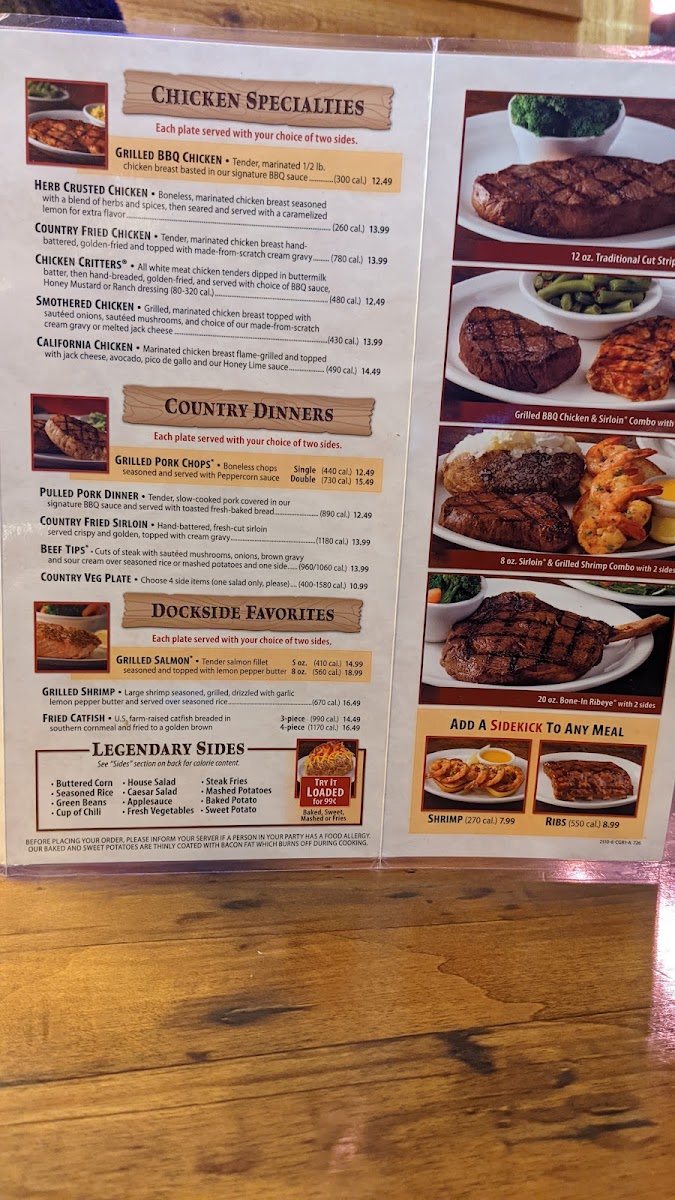 Texas Roadhouse Photo Menu 6