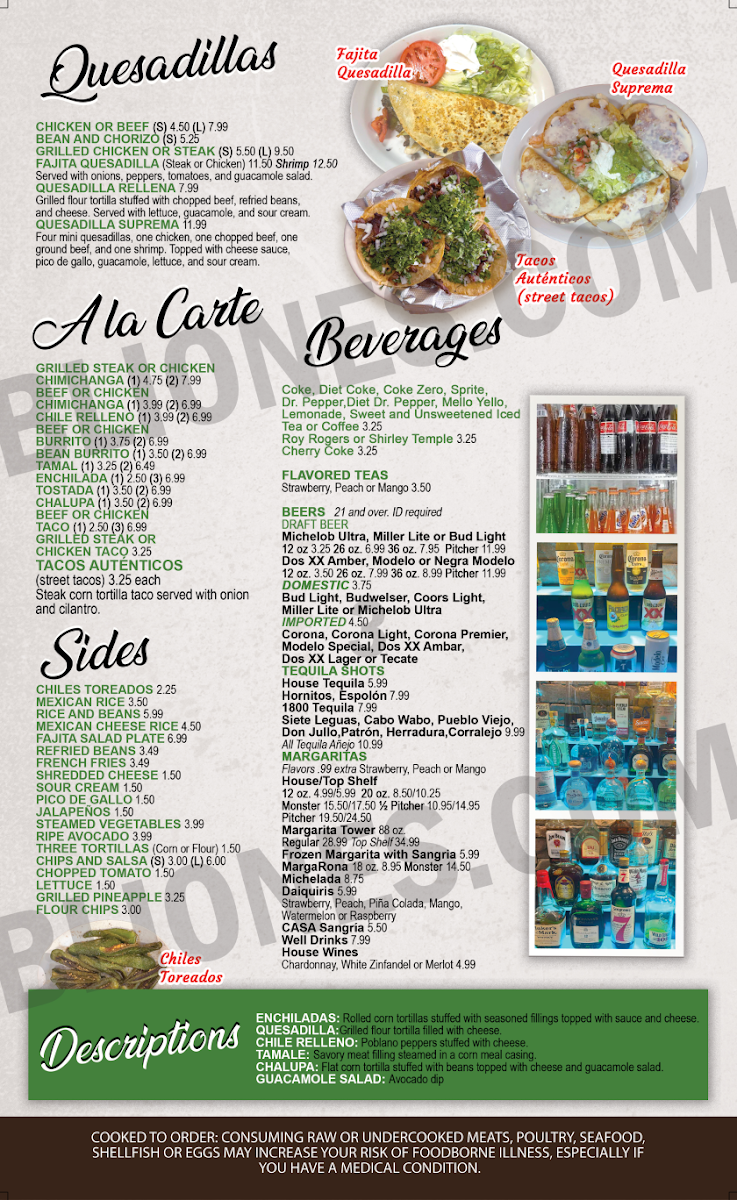 Casa Mexicana Photo Menu 1