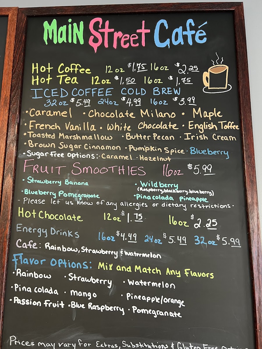 Main Street Cafe’ Photo Menu 4