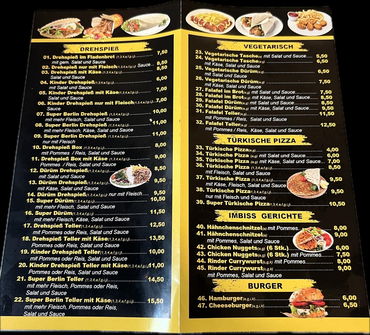 Berlin Döner Photo Menu 1