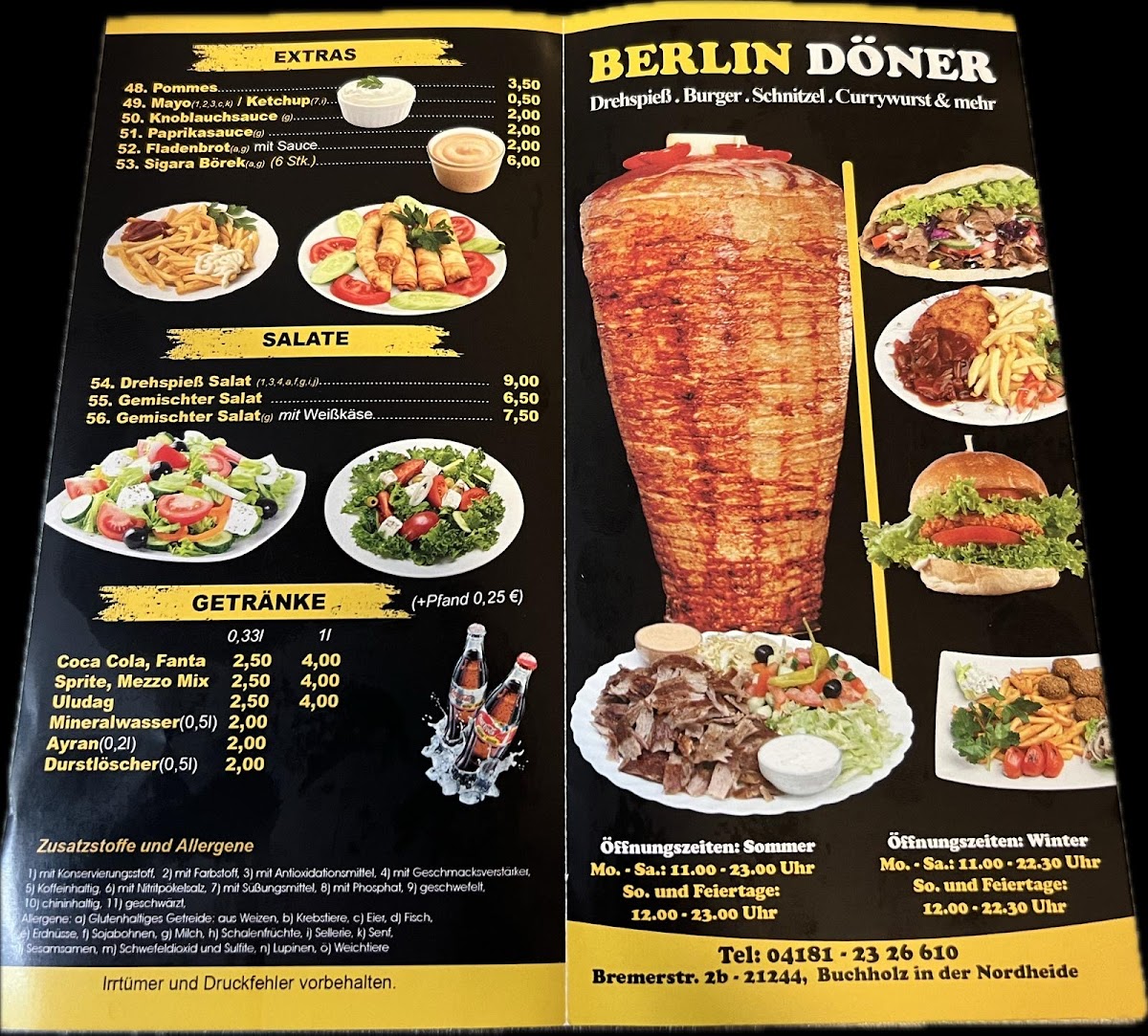 Berlin Döner Photo Menu 2