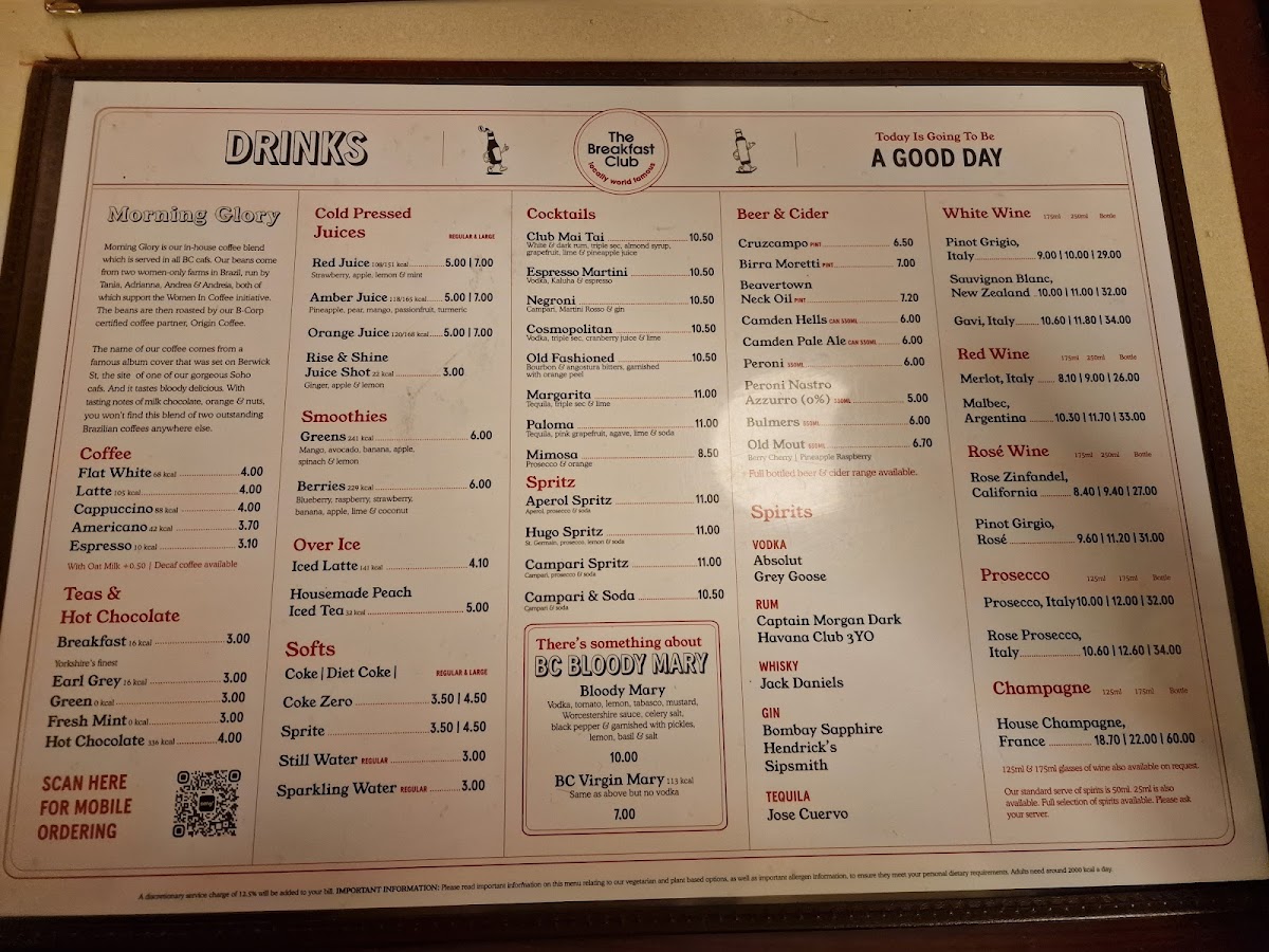 The Breakfast Club Photo Menu 4