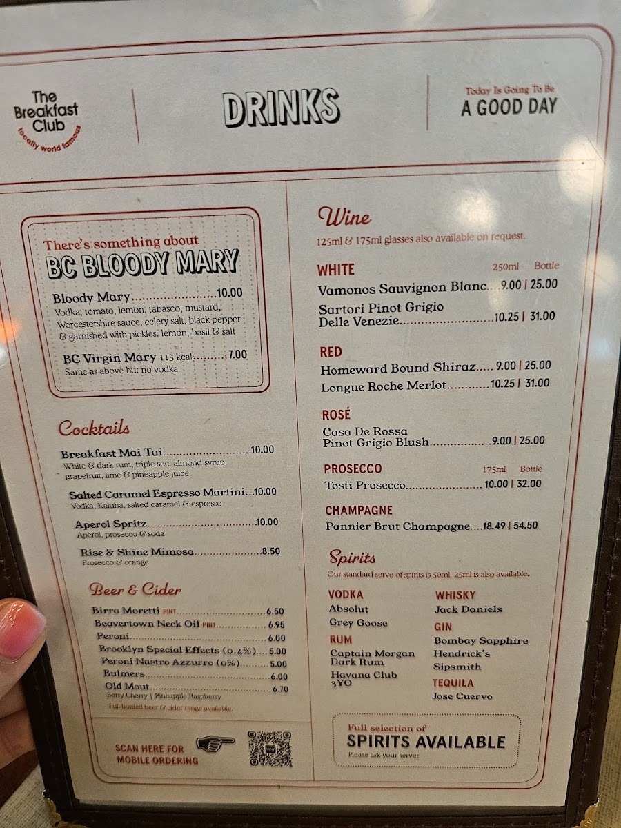 The Breakfast Club Photo Menu 5