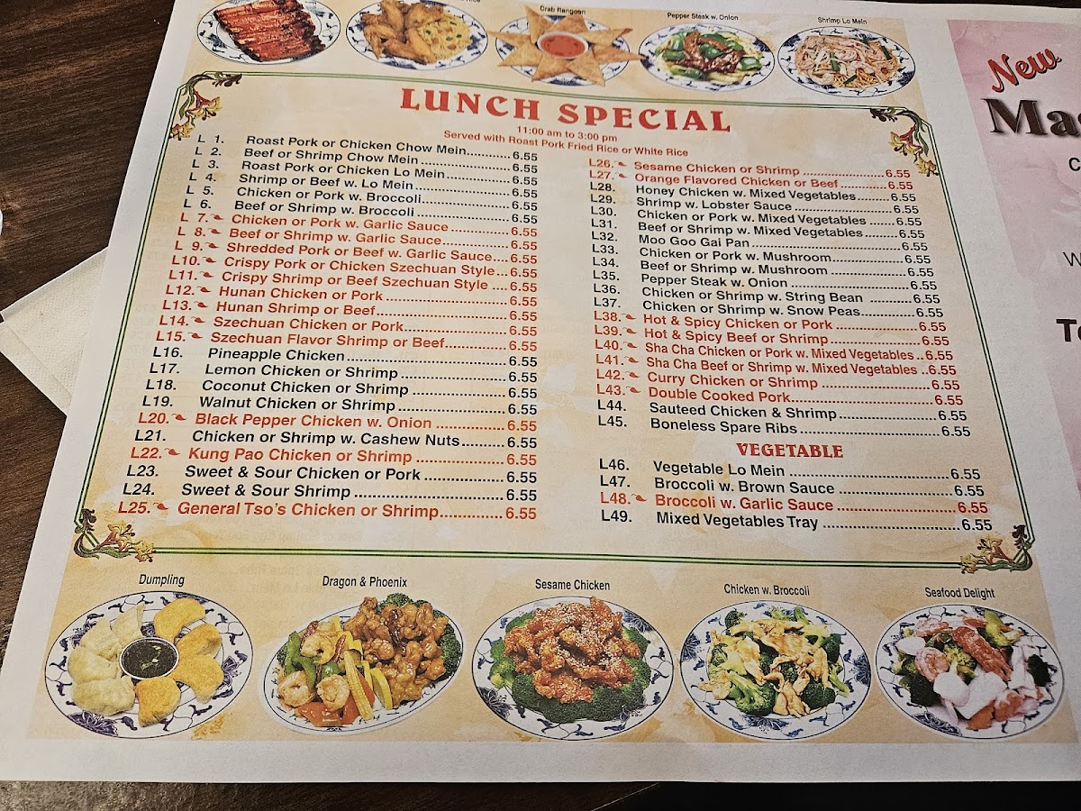 Magic Wok Photo Menu 1