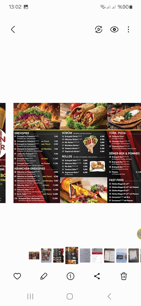 Berlin Döner Photo Menu 2