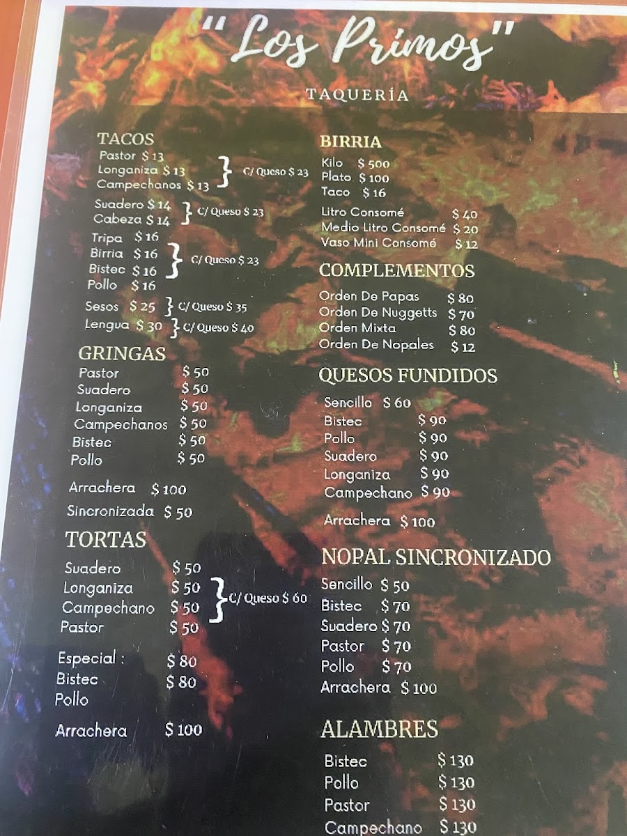 Taquería los primos Photo Menu 3