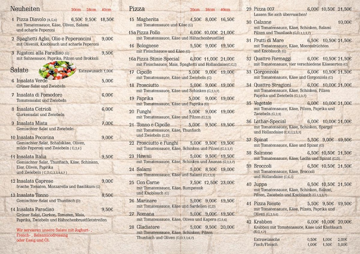Pizzeria Paradiso Photo Menu 1