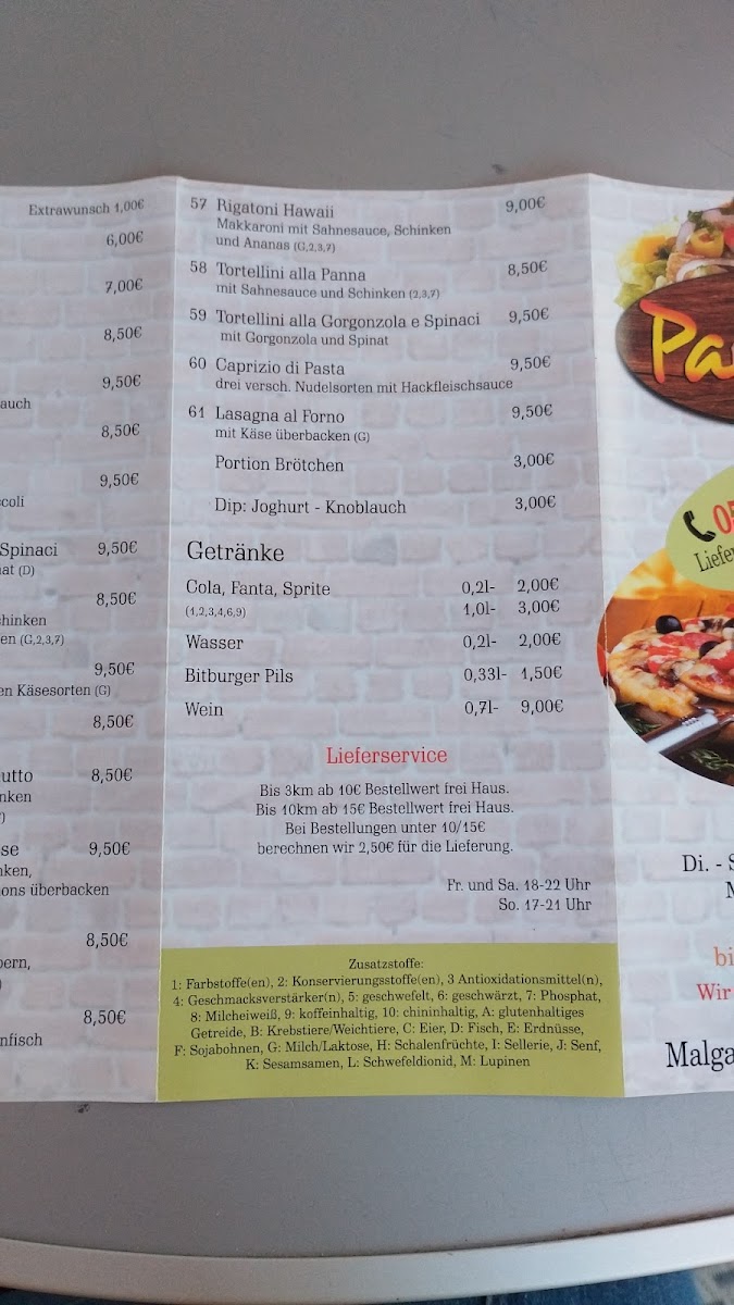 Pizzeria Paradiso Photo Menu 5