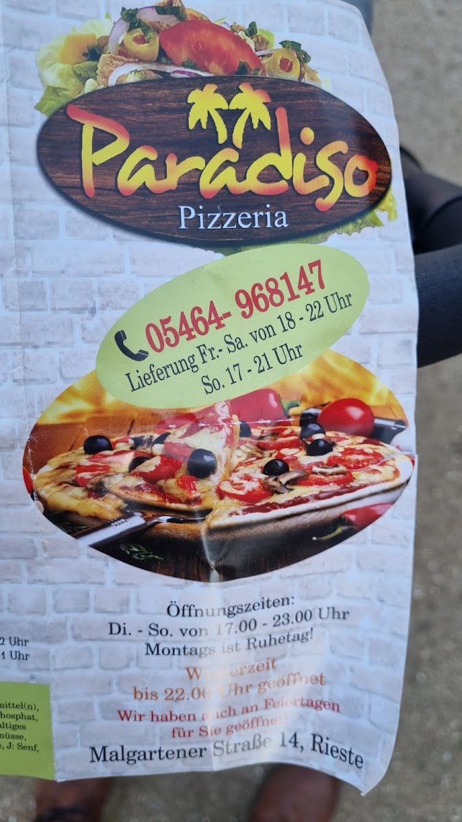 Pizzeria Paradiso Photo Menu 6