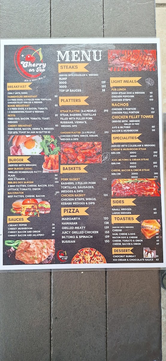 Cherry on Top. Photo Menu 2