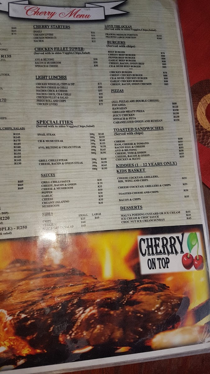 Cherry on Top. Photo Menu 8