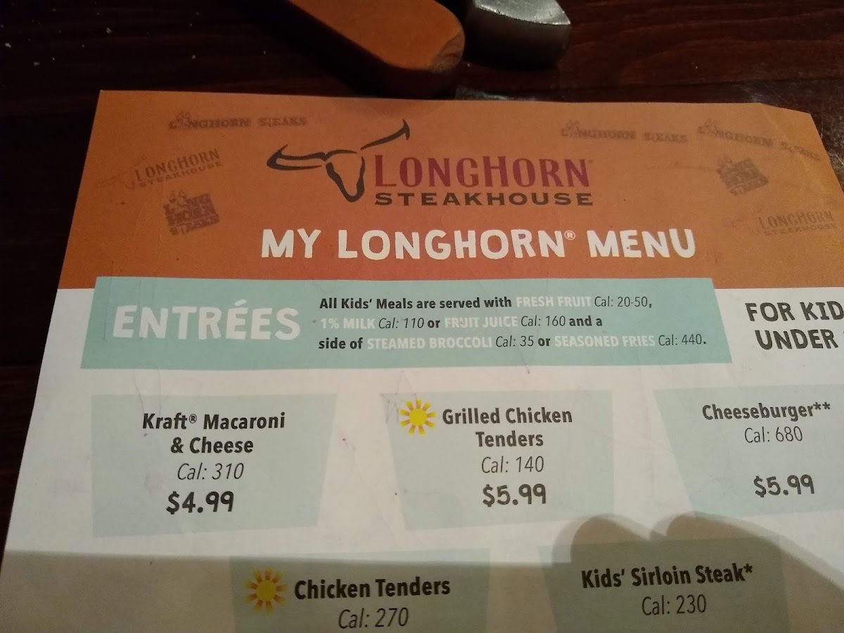 LongHorn Steakhouse Photo Menu 9