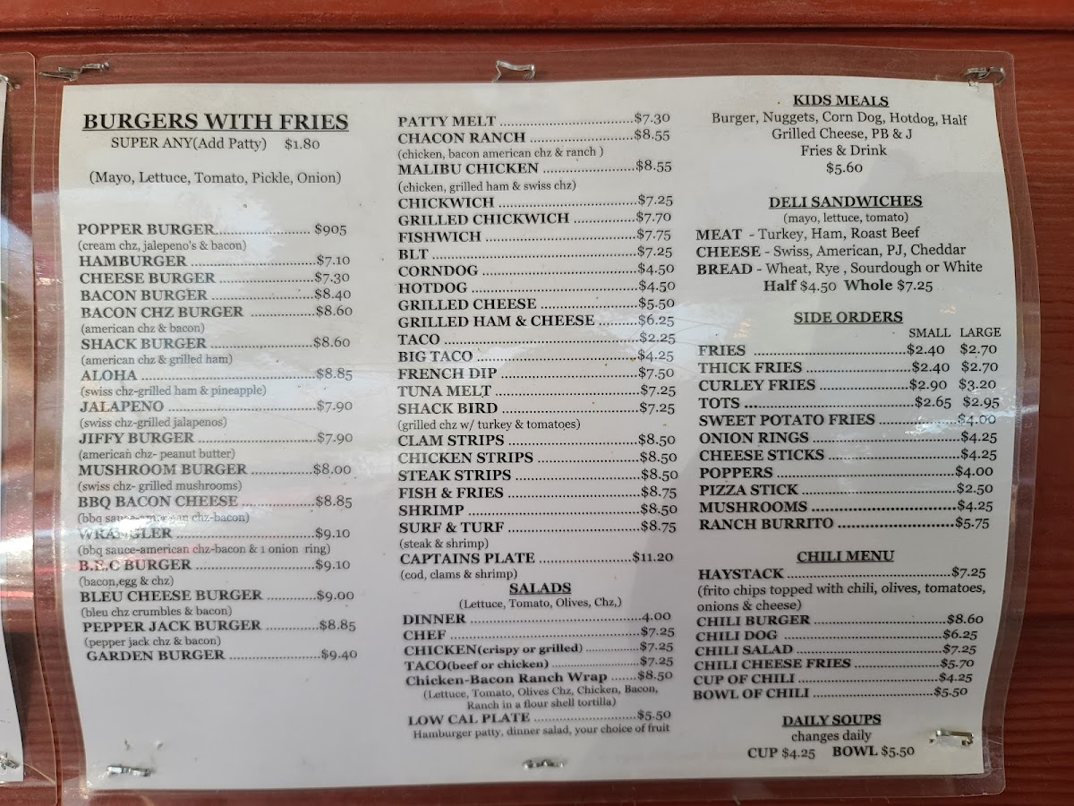Snack Shack Photo Menu 5
