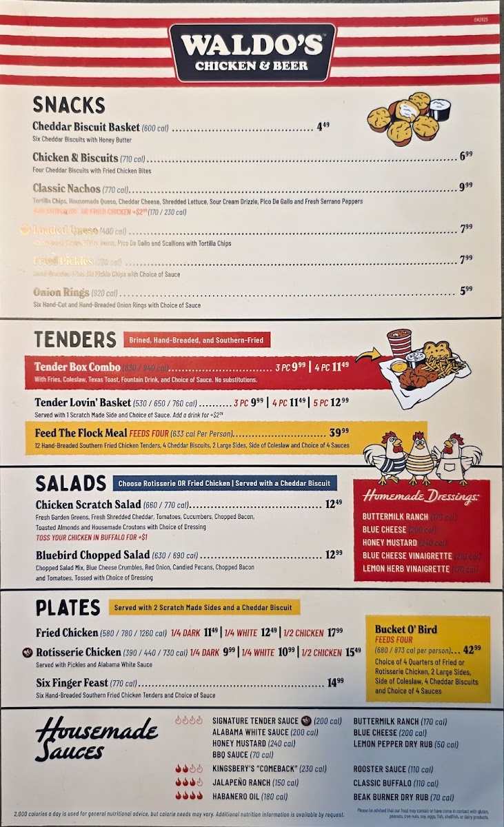 Waldo's Chicken & Beer Photo Menu 2