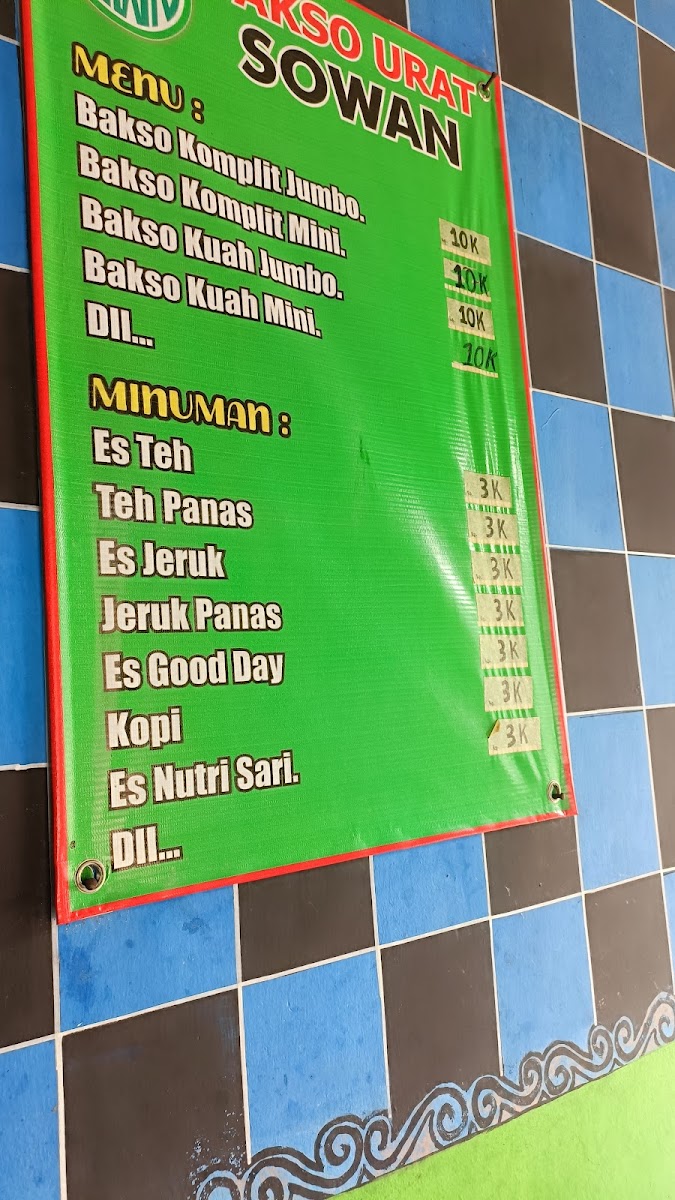 BAKSO SOWAN ( BAKSO BAKWAN MALANG ) Photo Menu 1