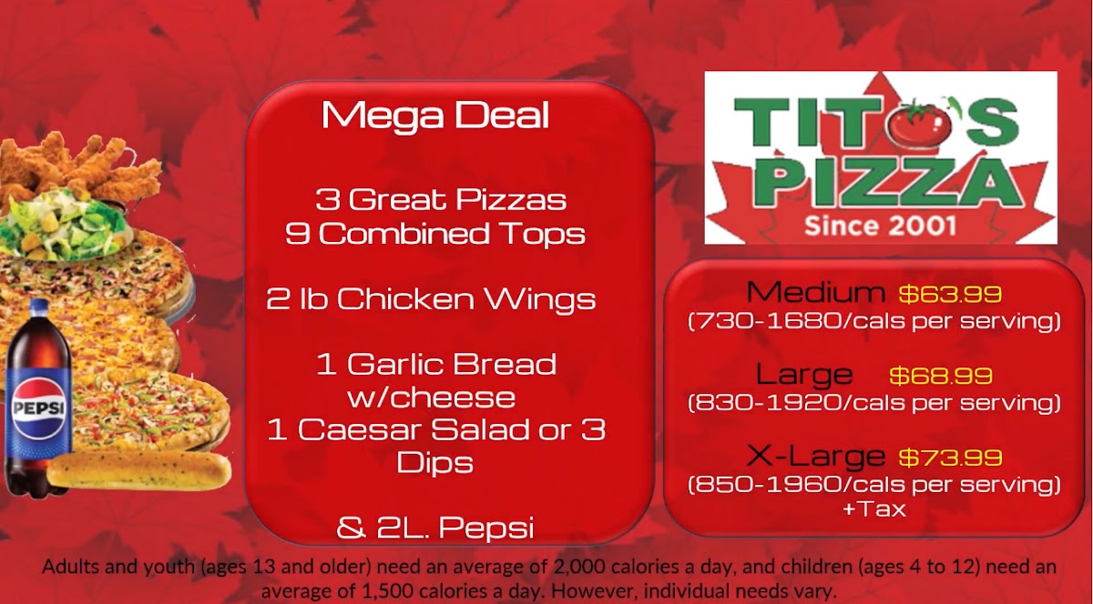Tito's Pizza Photo Menu 1
