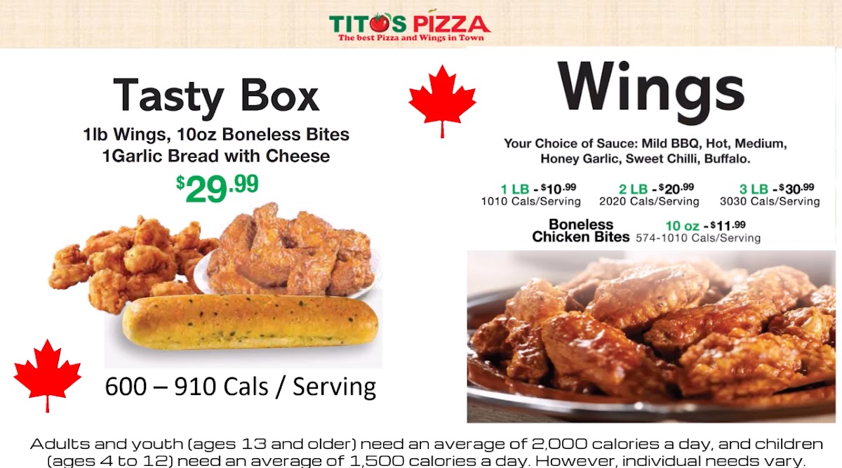 Tito's Pizza Photo Menu 8