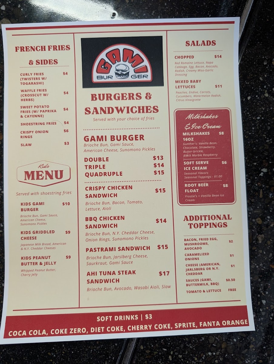 Gami Burger Photo Menu 5