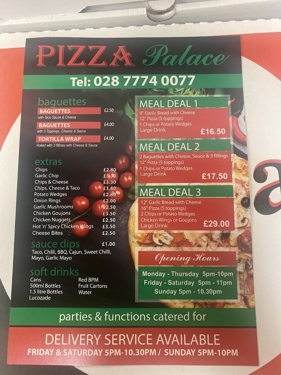 Pizza Palace Photo Menu 3