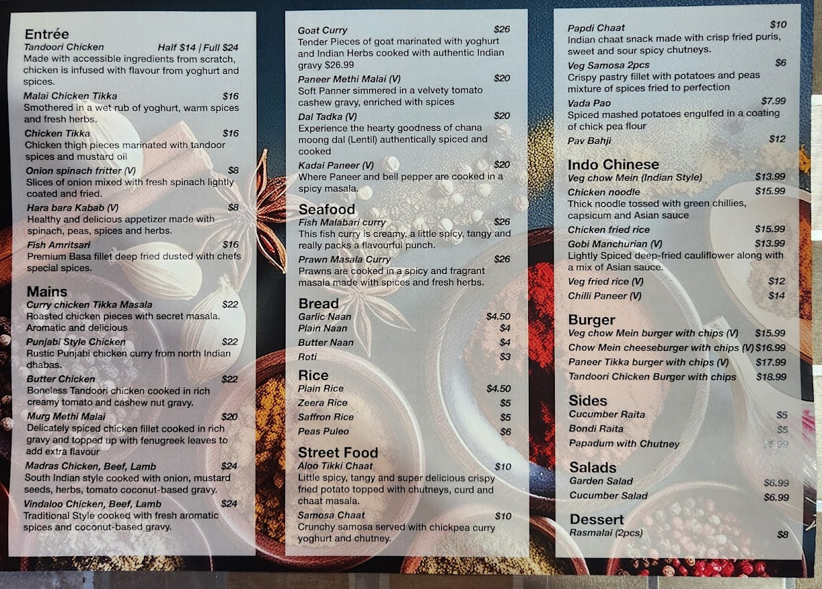 Curryosity Photo Menu 1
