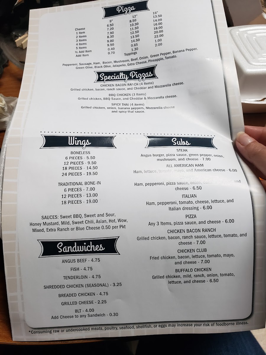 Snack Shack Photo Menu 1